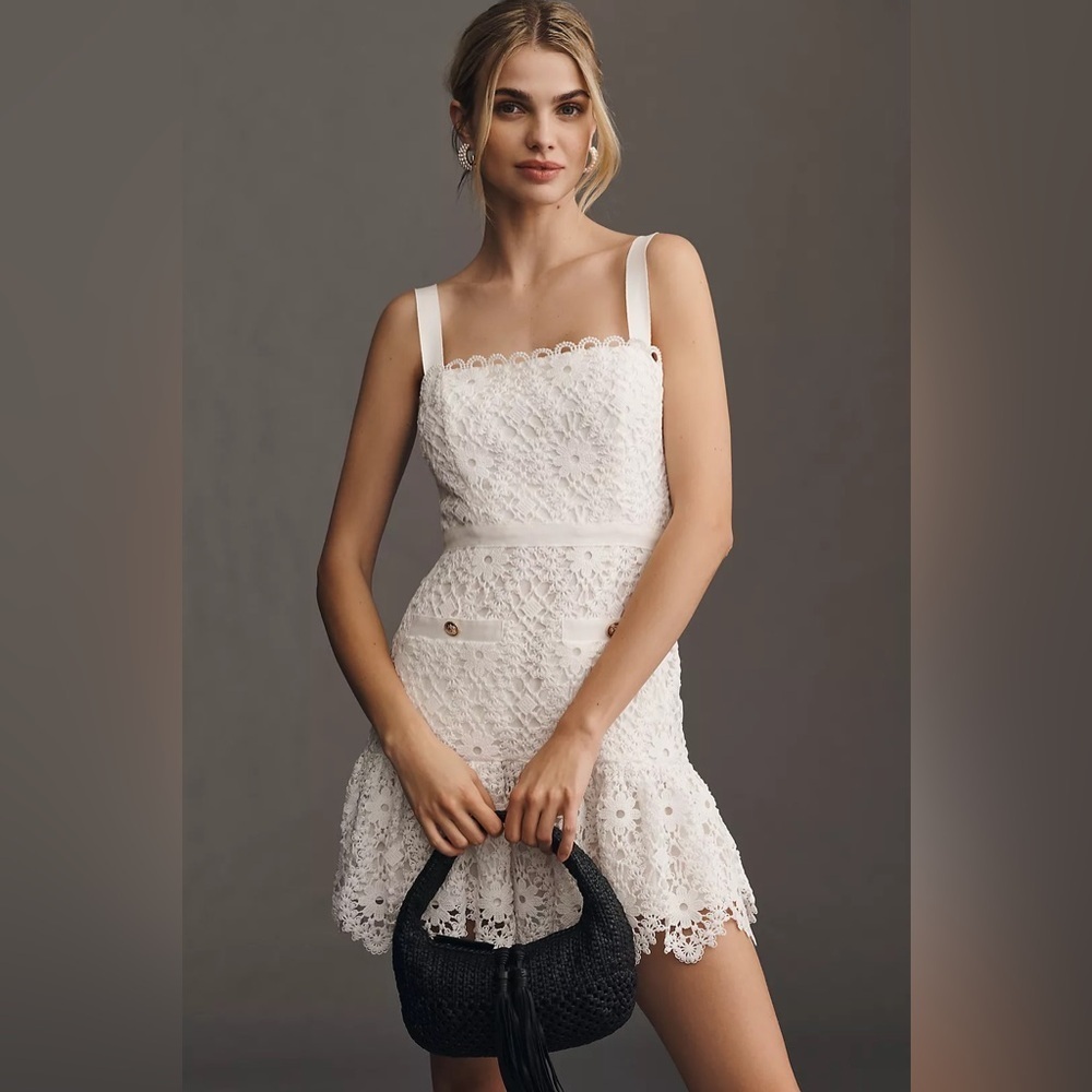 NWT! Anthropologie Saylor Verena Lace Mini Dress